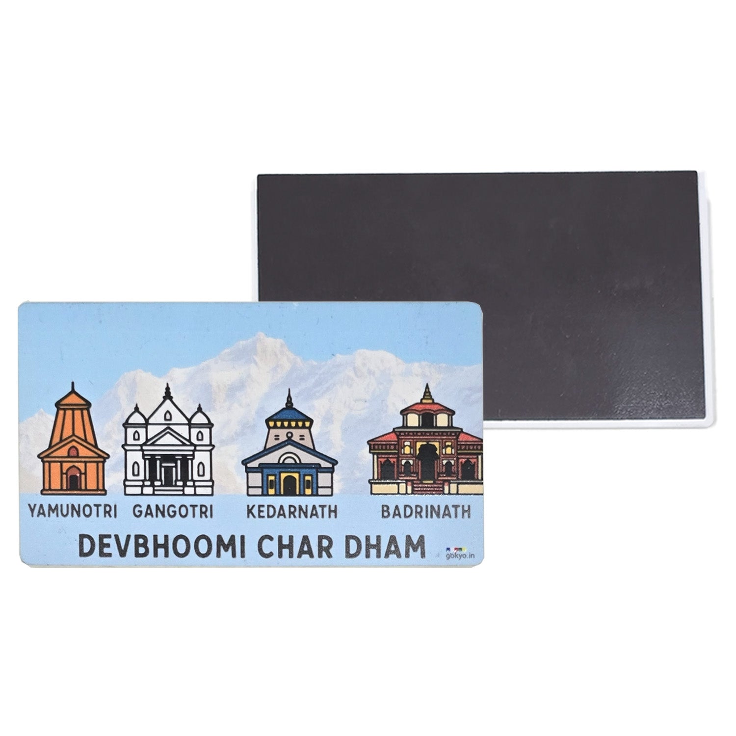 Buy Gokyo Devbhoomi Char Dham Magnet 8.7 cm x 4.8 cm | Souvenirs at Gokyo Outdoor Clothing & Gear