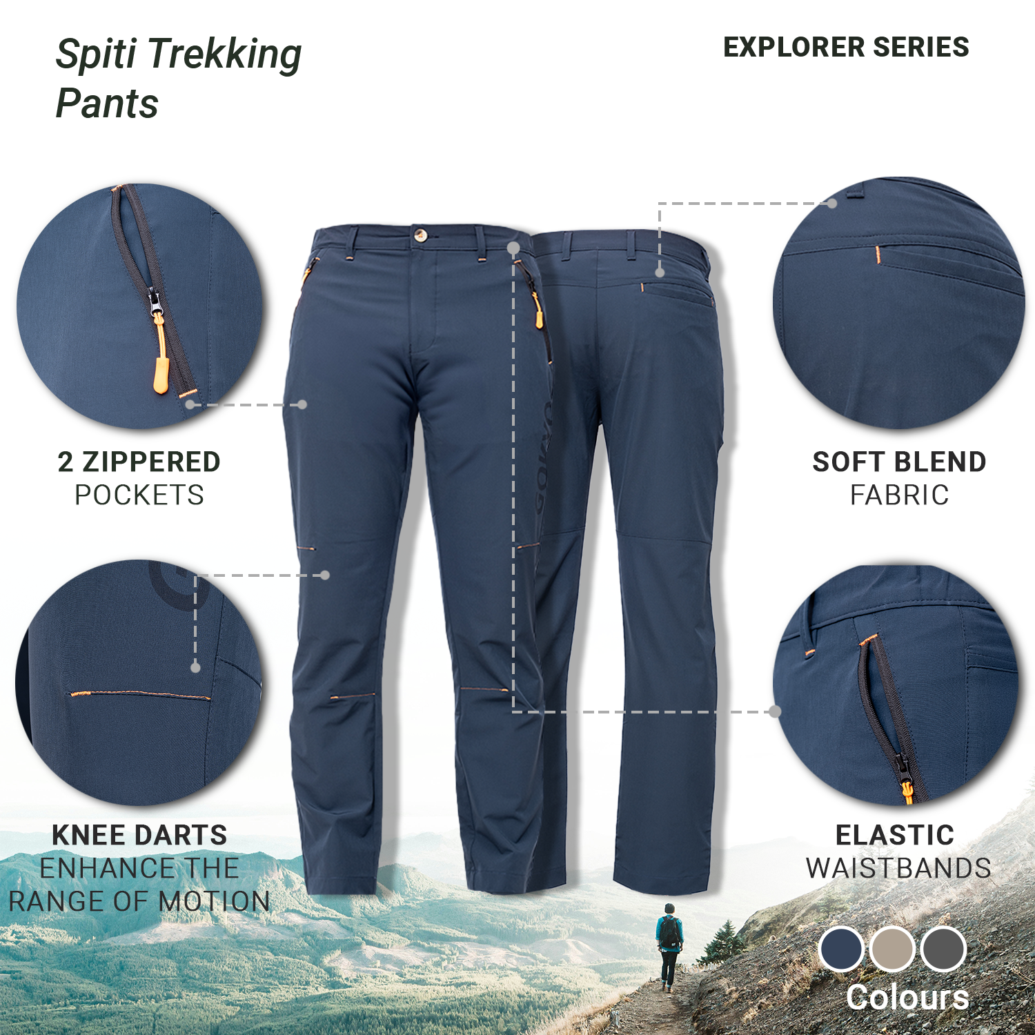 Buy Gokyo Spiti Trekking Pants | Mens Trekking & Hiking Pants at Gokyo Outdoor Clothing & Gear