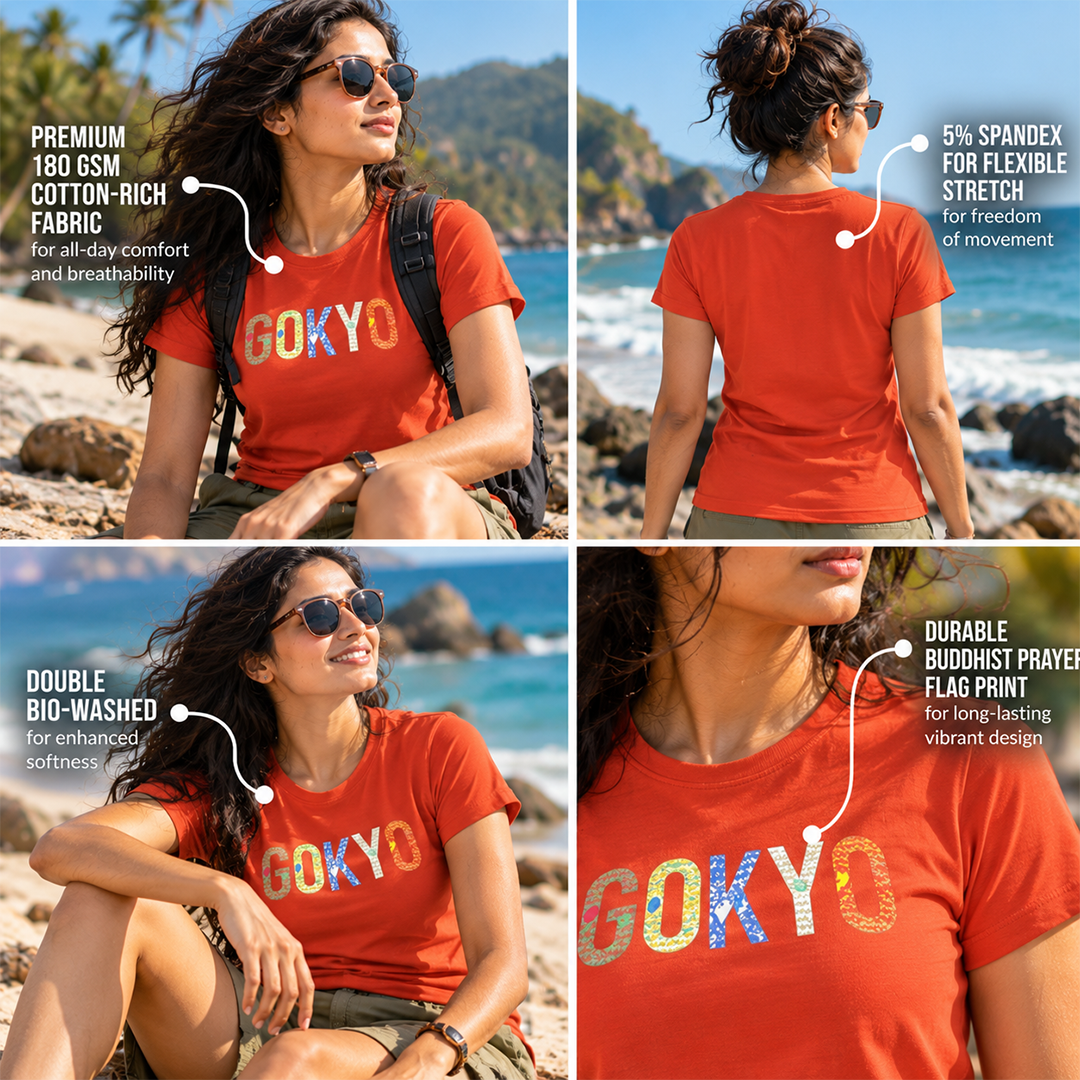 Buy Gokyo Gokyo Originals Tshirt - Flag - Women | Trekking & Hiking T-shirts at Gokyo Outdoor Clothing & Gear