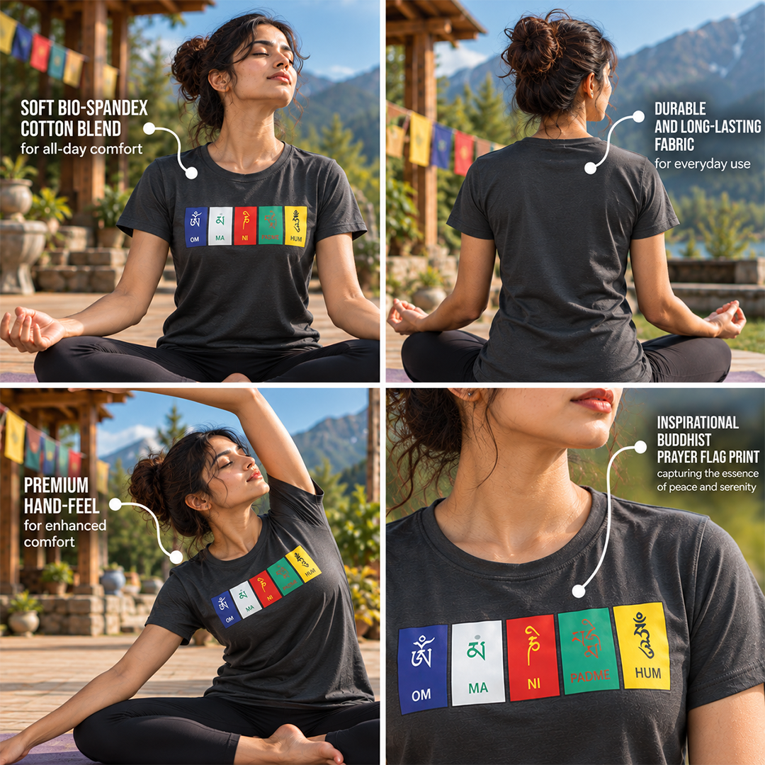 Buy Gokyo Gokyo Originals Tshirt - Om Mani Padme Hum - Women | Trekking & Hiking T-shirts at Gokyo Outdoor Clothing & Gear