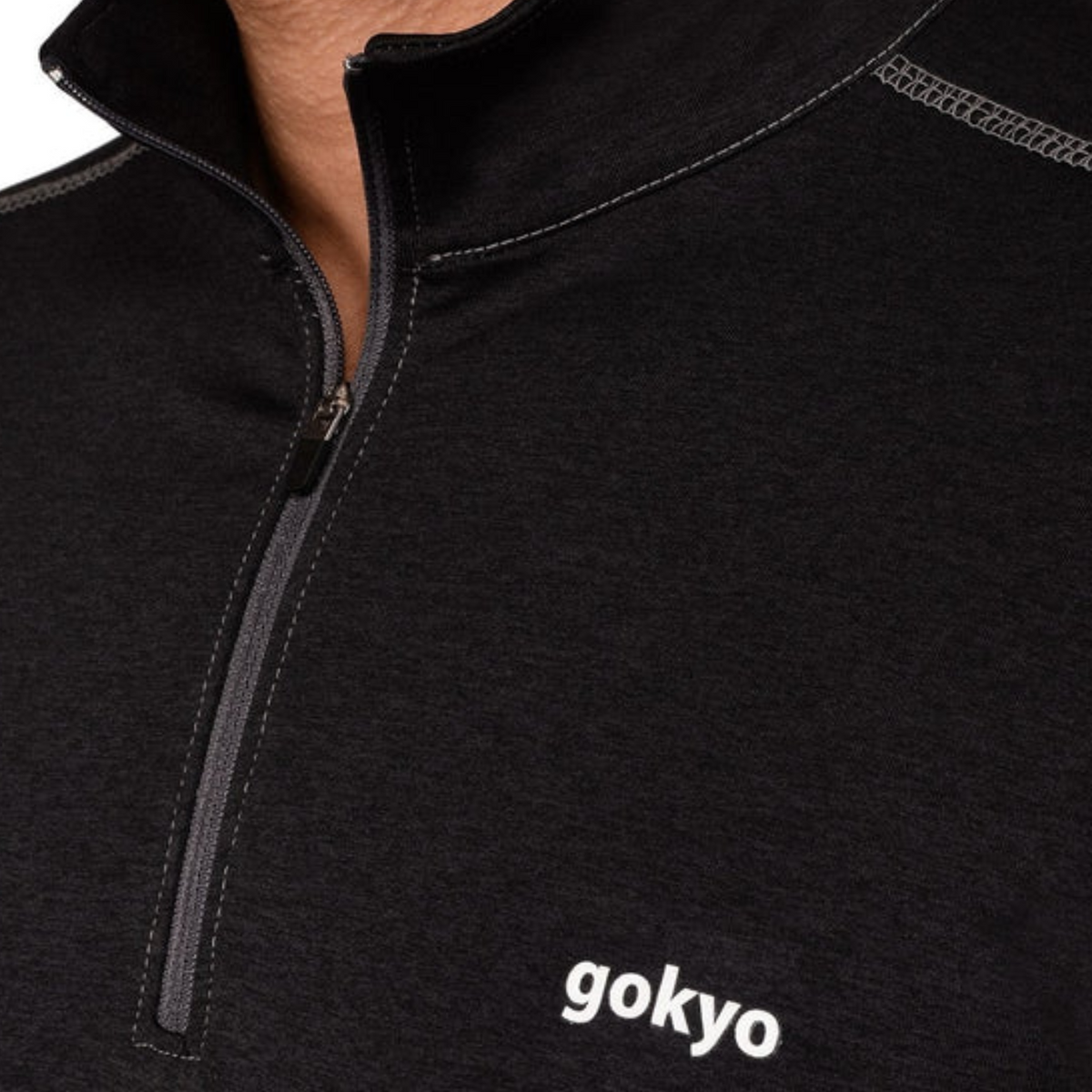 K2 Melange Cold Weather Trekking T-Shirt high-neck detail - image 7