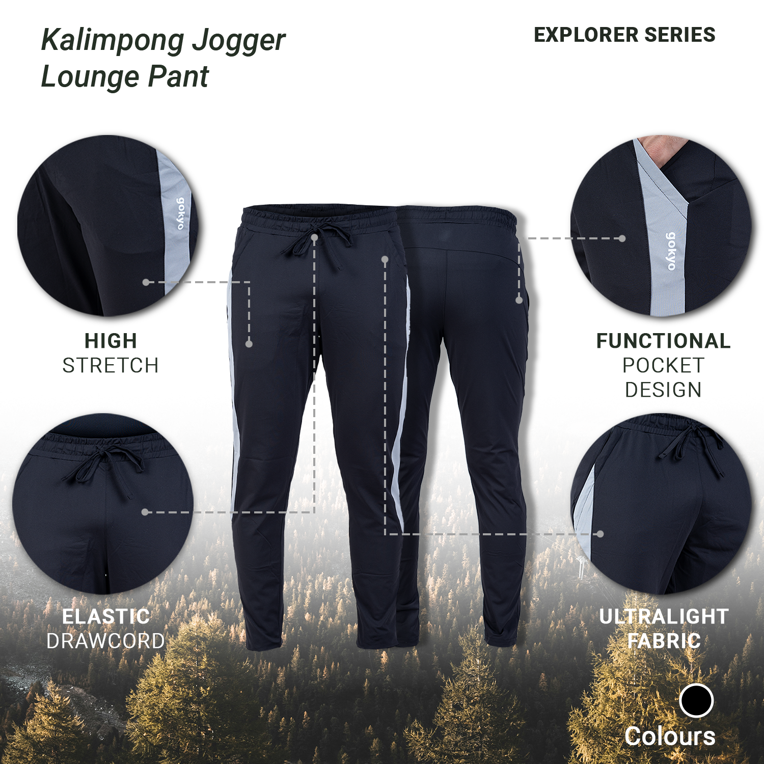 Buy Gokyo Kalimpong Jogger Lounge Pants | Trekking & Hiking Pants at Gokyo Outdoor Clothing & Gear