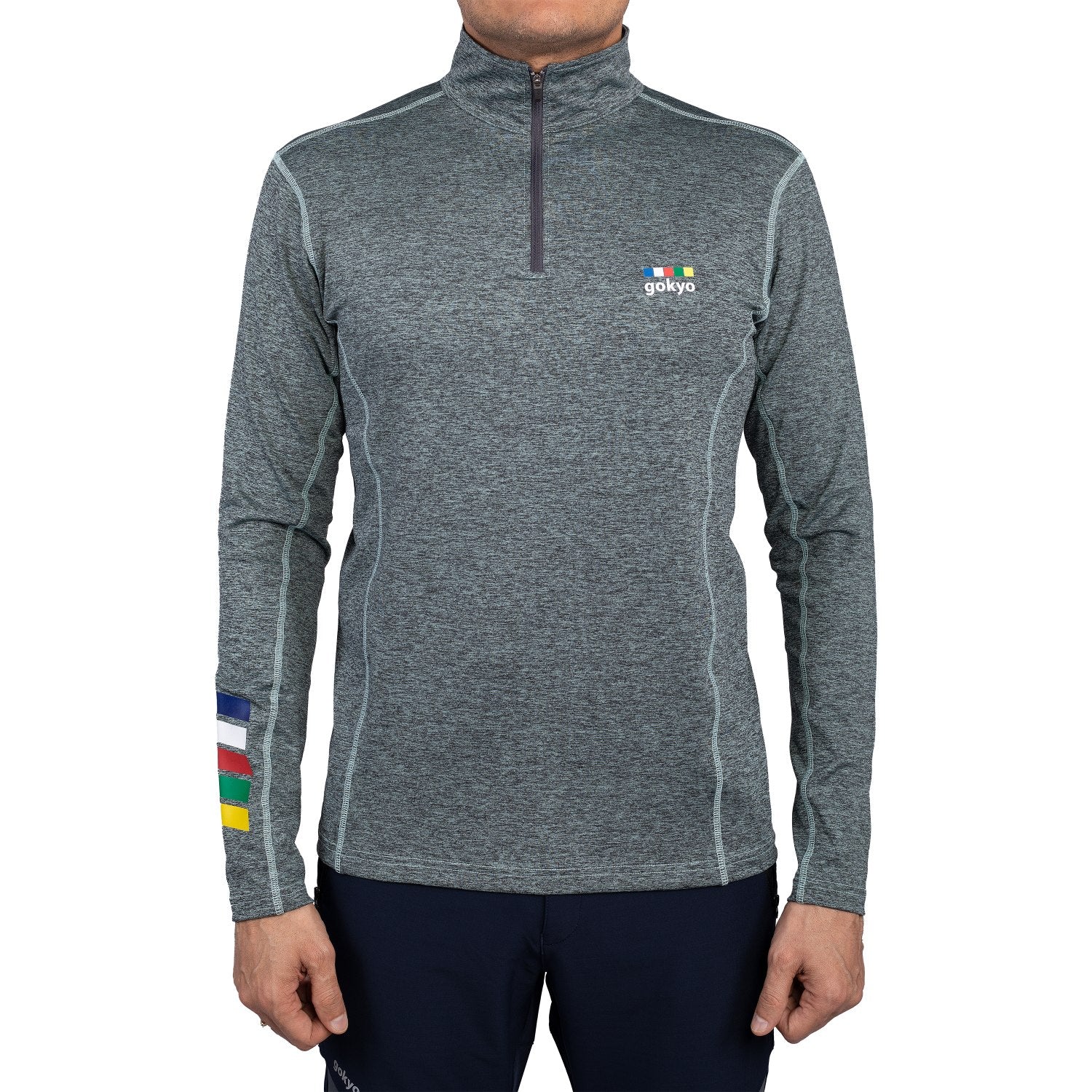 Buy Gokyo K2 Melange Trekking Tshirt Olive Grey | Trekking & Hiking T-shirts at Gokyo Outdoor Clothing & Gear