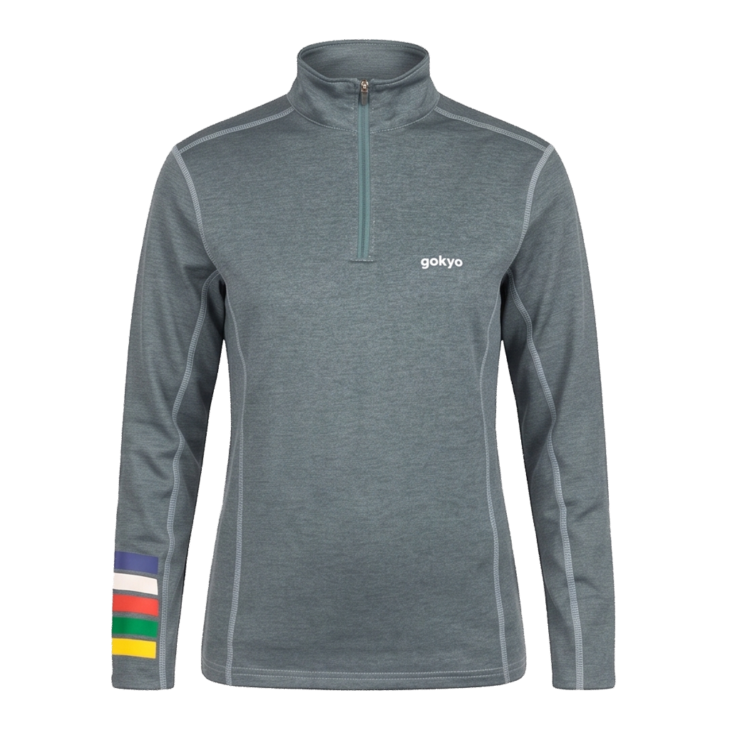 Buy Gokyo K2 Melange Trekking Tshirt - Women Olive Grey | Trekking & Hiking T-shirts at Gokyo Outdoor Clothing & Gear