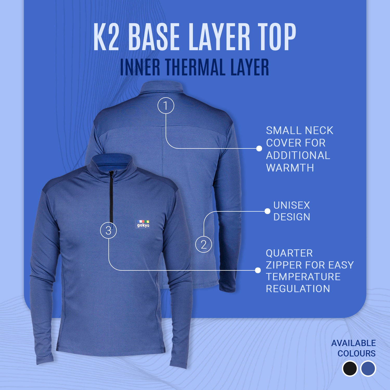 Buy Gokyo K2 Base Layer Thermals Top | Base Layer Thermals at Gokyo Outdoor Clothing & Gear