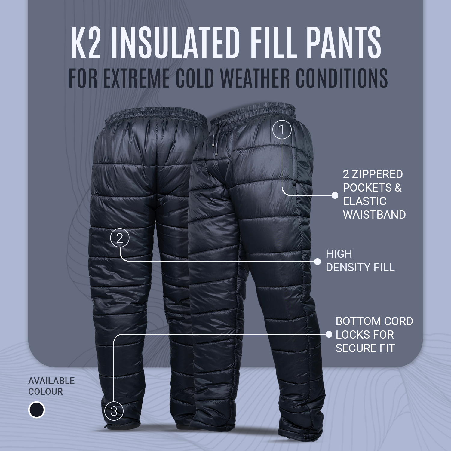 Buy Gokyo K2 Insulated Fill Pants | Mens Trekking & Hiking Pants at Gokyo Outdoor Clothing & Gear