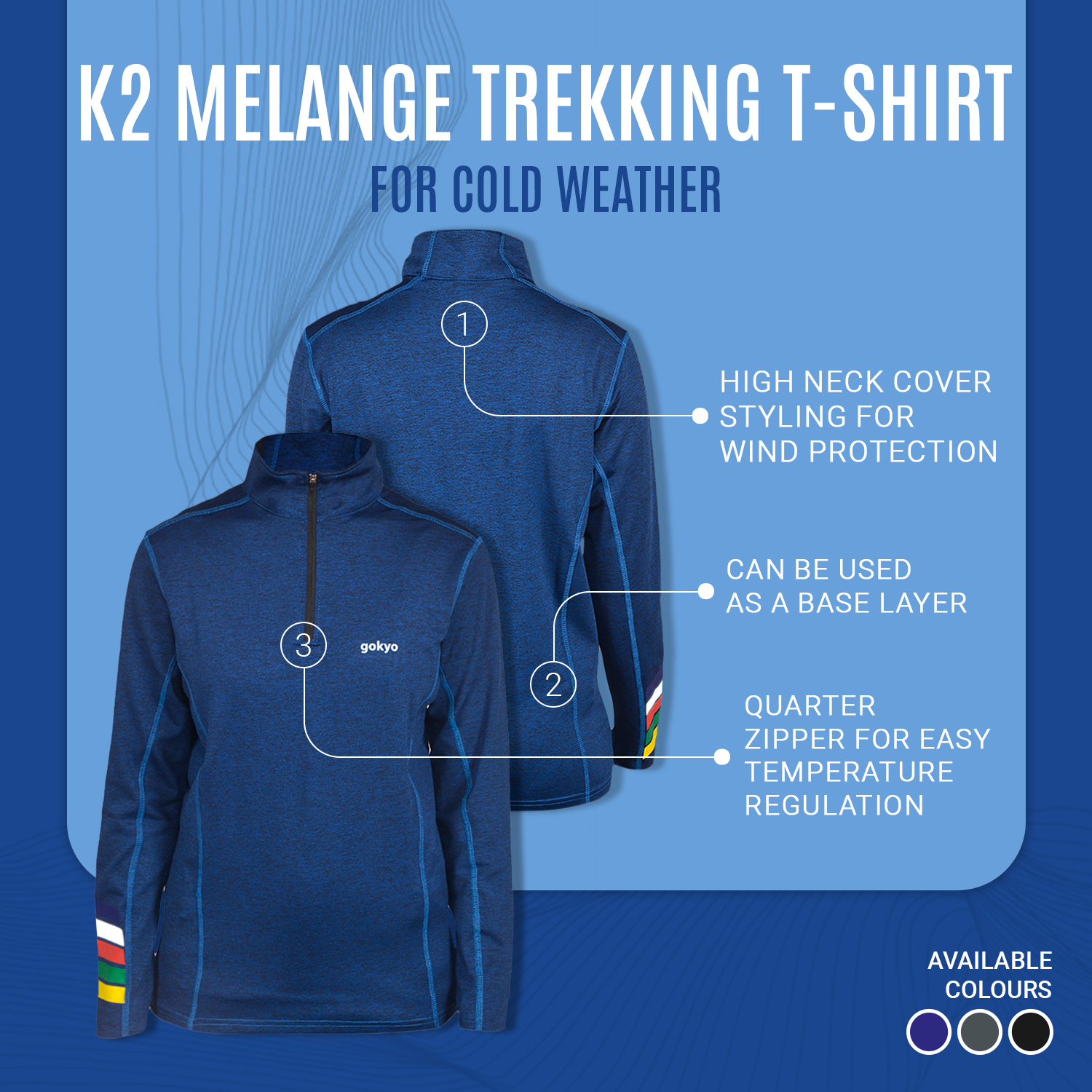 Buy Gokyo K2 Melange Trekking Tshirt - Women | Trekking & Hiking T-shirts at Gokyo Outdoor Clothing & Gear