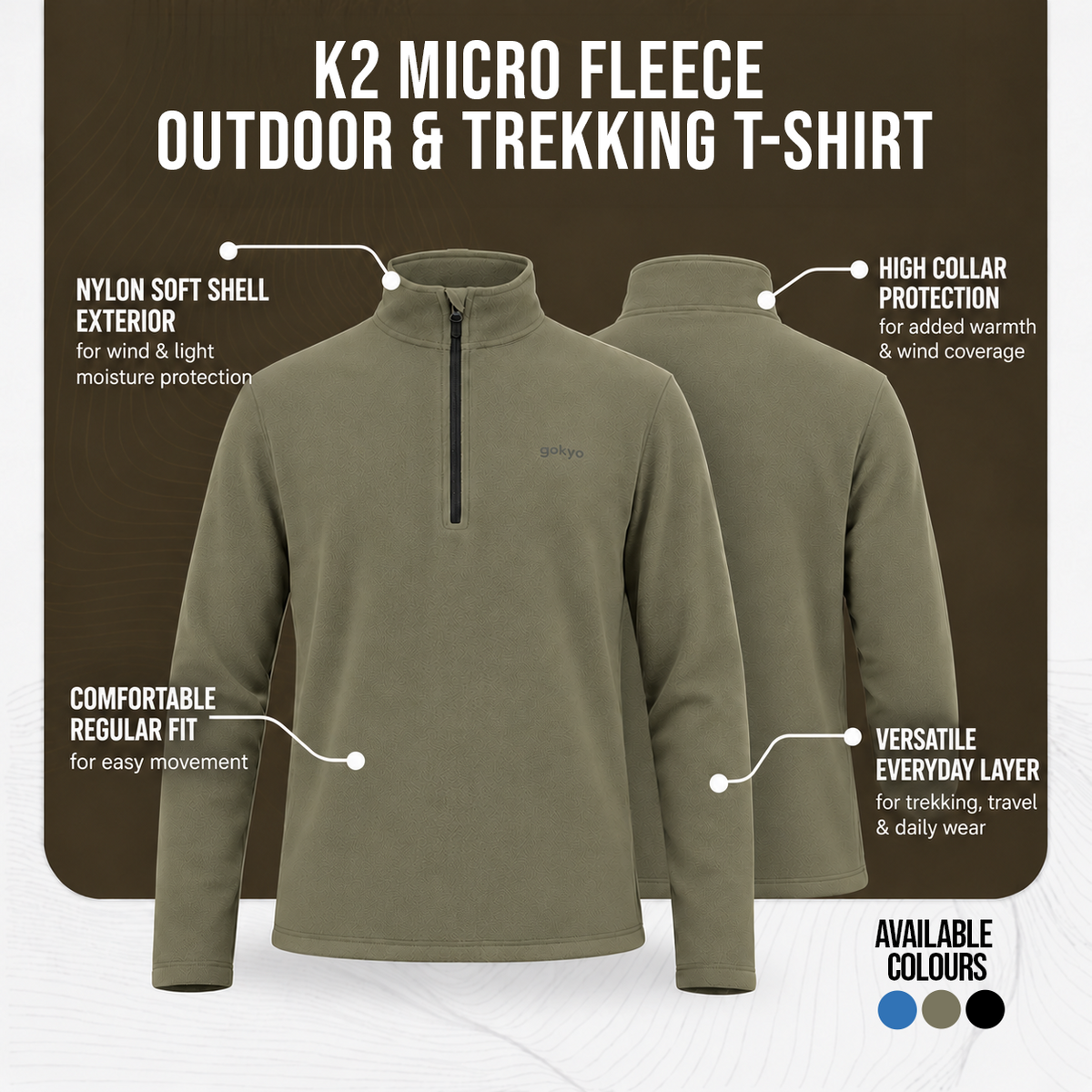 Buy Gokyo K2 Micro Fleece Outdoor & Trekking T-Shirt - Women | Trekking & Hiking T-shirts at Gokyo Outdoor Clothing & Gear
