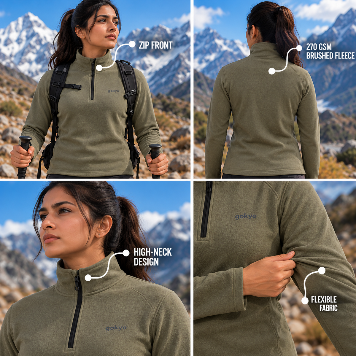 Buy Gokyo K2 Micro Fleece Outdoor & Trekking T-Shirt - Women | Trekking & Hiking T-shirts at Gokyo Outdoor Clothing & Gear