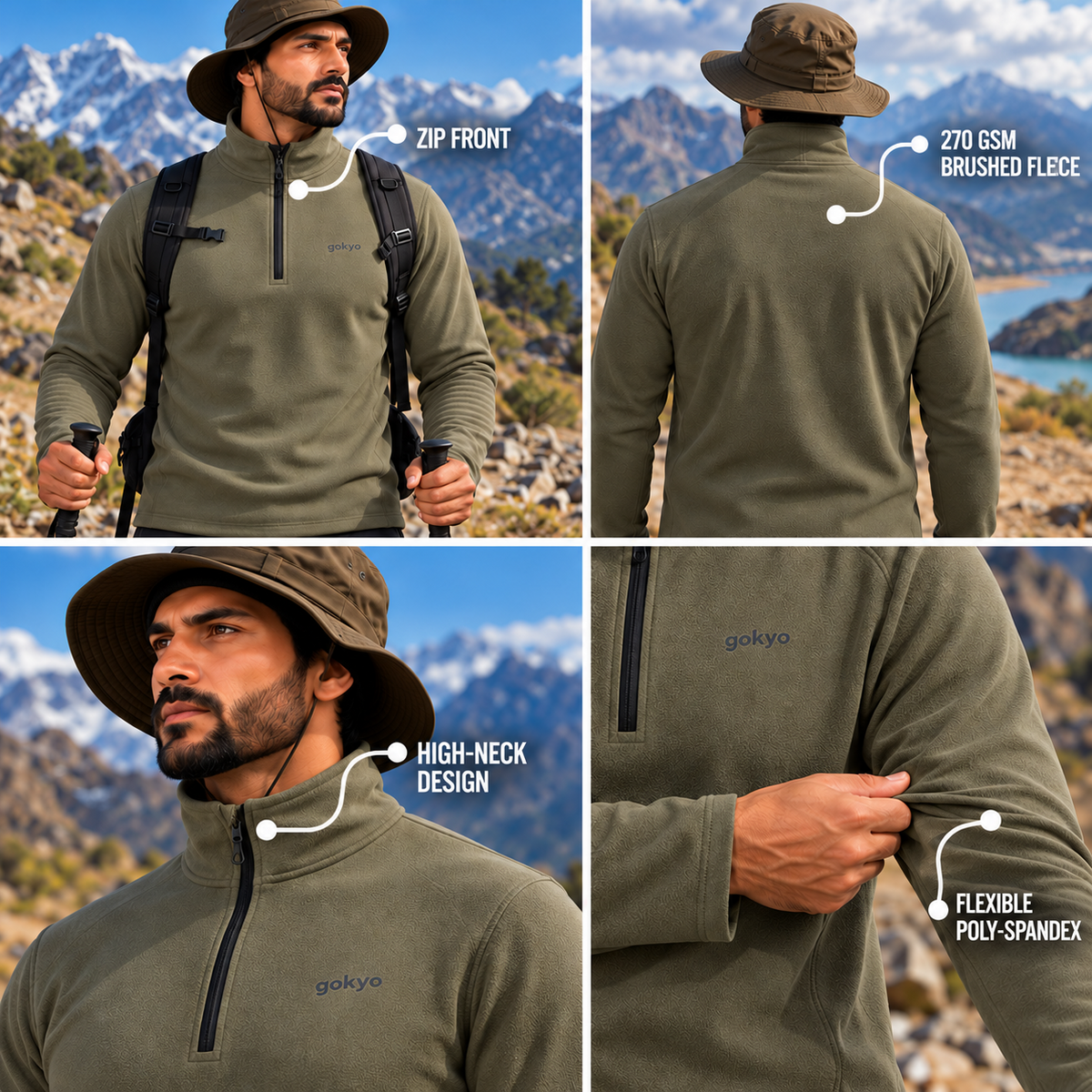 Buy Gokyo K2 Micro Fleece Outdoor & Trekking T-Shirt | Trekking & Hiking T-shirts at Gokyo Outdoor Clothing & Gear