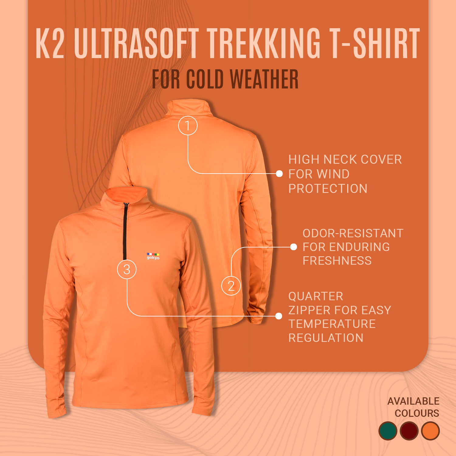 Buy Gokyo K2 Ultrasoft Trekking Tshirt | Trekking & Hiking T-shirts at Gokyo Outdoor Clothing & Gear