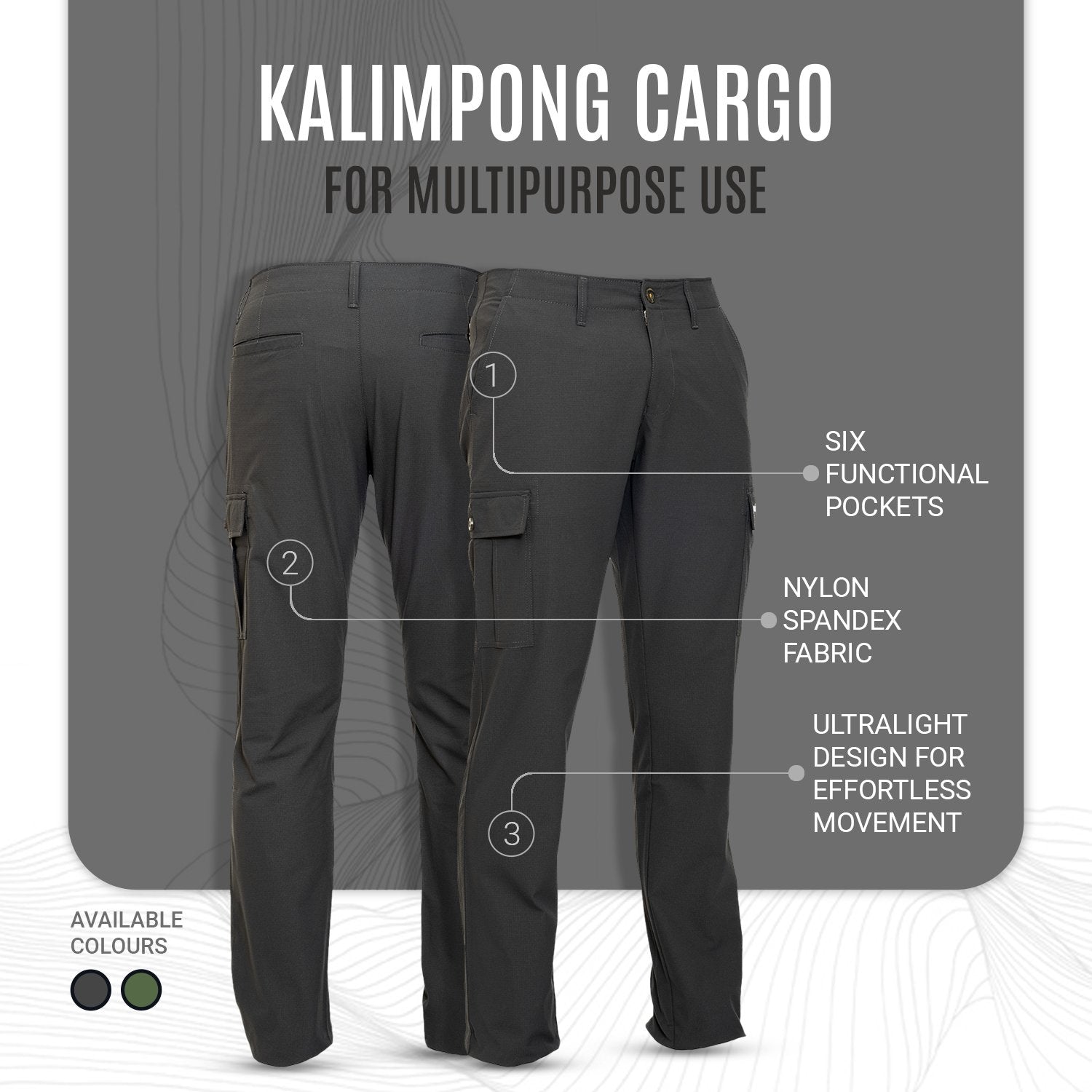 Buy Gokyo Kalimpong Dry Fit Cargo Hiking Pants | Mens Trekking & Hiking Pants at Gokyo Outdoor Clothing & Gear