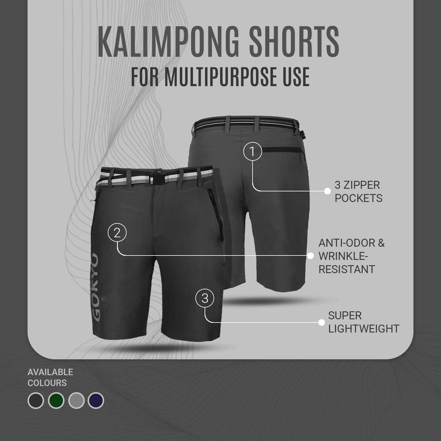 Buy Gokyo Kalimpong Hiking & Outdoor Shorts | Mens Trekking & Hiking Pants at Gokyo Outdoor Clothing & Gear