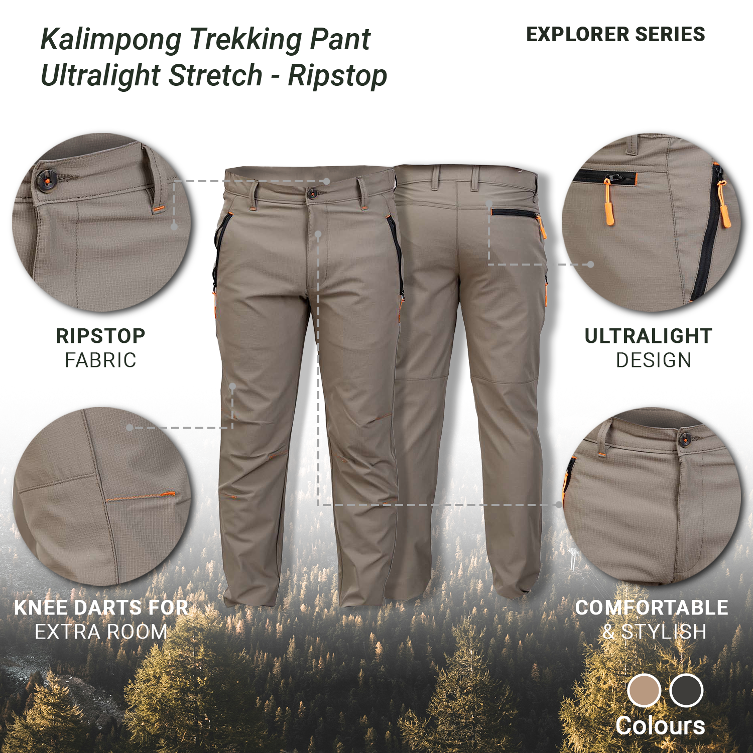 Buy Gokyo Kalimpong Trekking Pants Ultralight Stretch - Ripstop | Trekking & Hiking Pants at Gokyo Outdoor Clothing & Gear