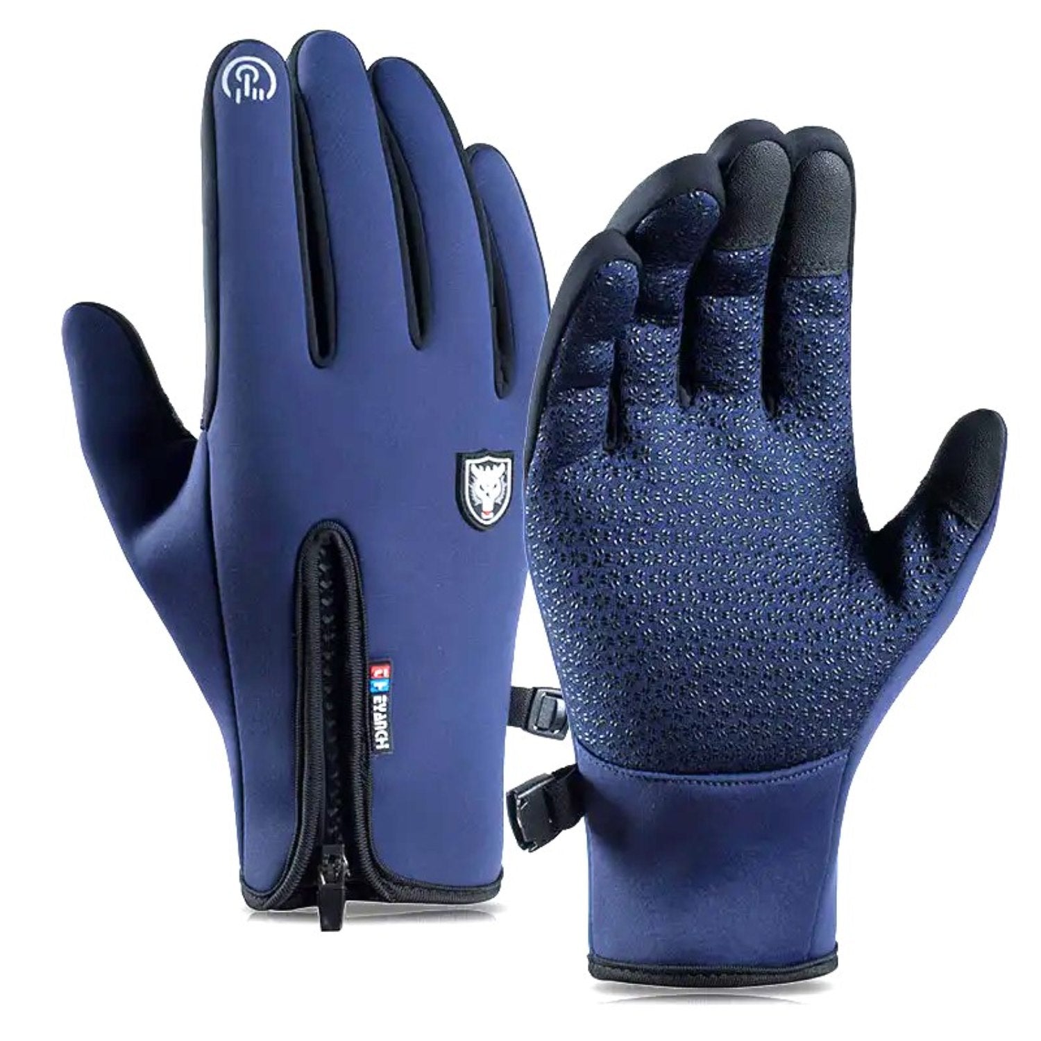 Buy Gokyo Kaza Winter Windproof Gloves with Zipper Navy Blue | Cold Weather Gloves at Gokyo Outdoor Clothing & Gear