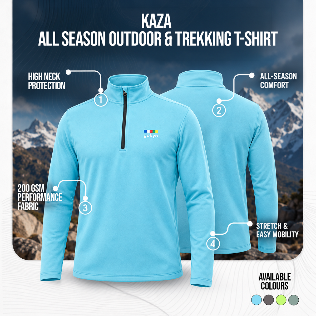 Buy Gokyo Kaza All Season Outdoor & Trekking Tshirt - Women | Trekking & Hiking T-shirts at Gokyo Outdoor Clothing & Gear