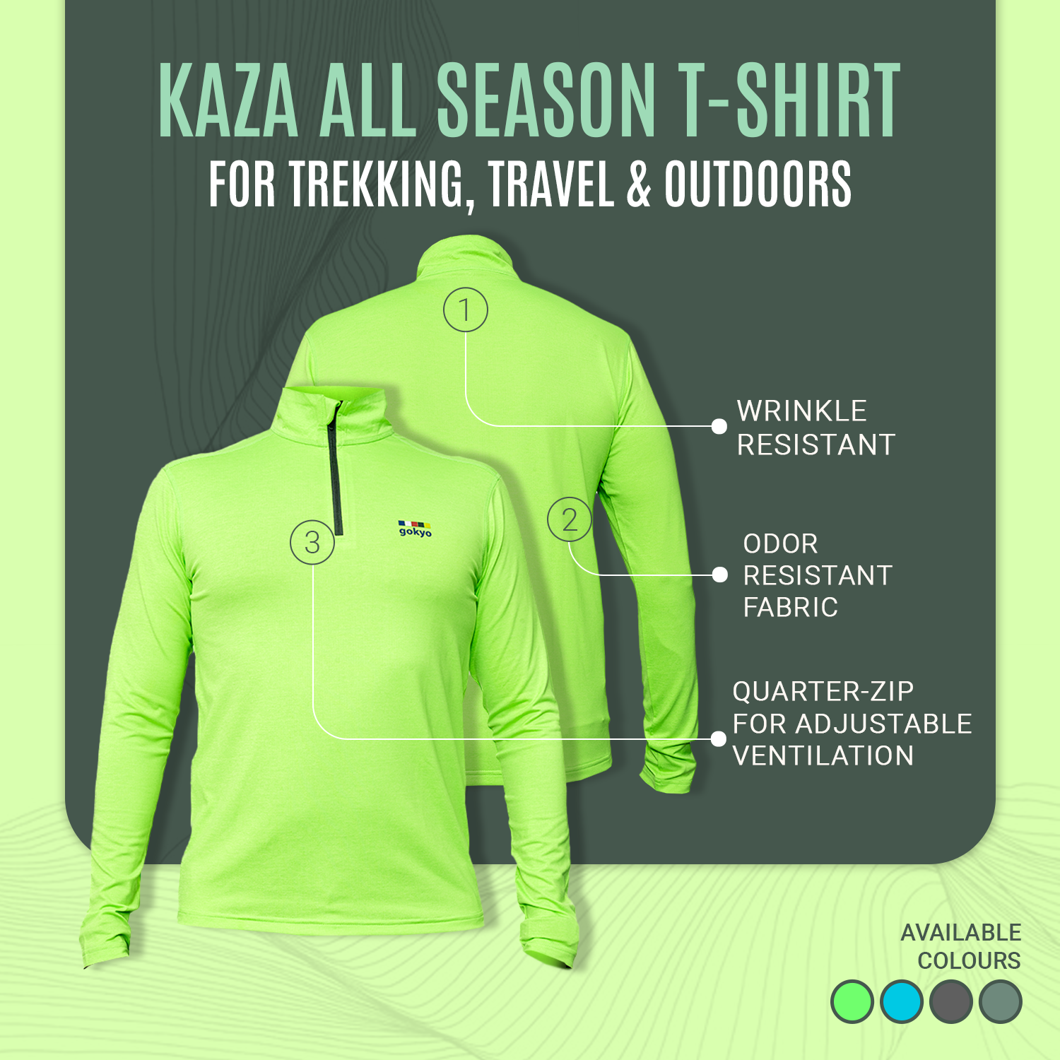 Buy Gokyo Kaza All Season Outdoor & Trekking Tshirt | Trekking & Hiking T-shirts at Gokyo Outdoor Clothing & Gear
