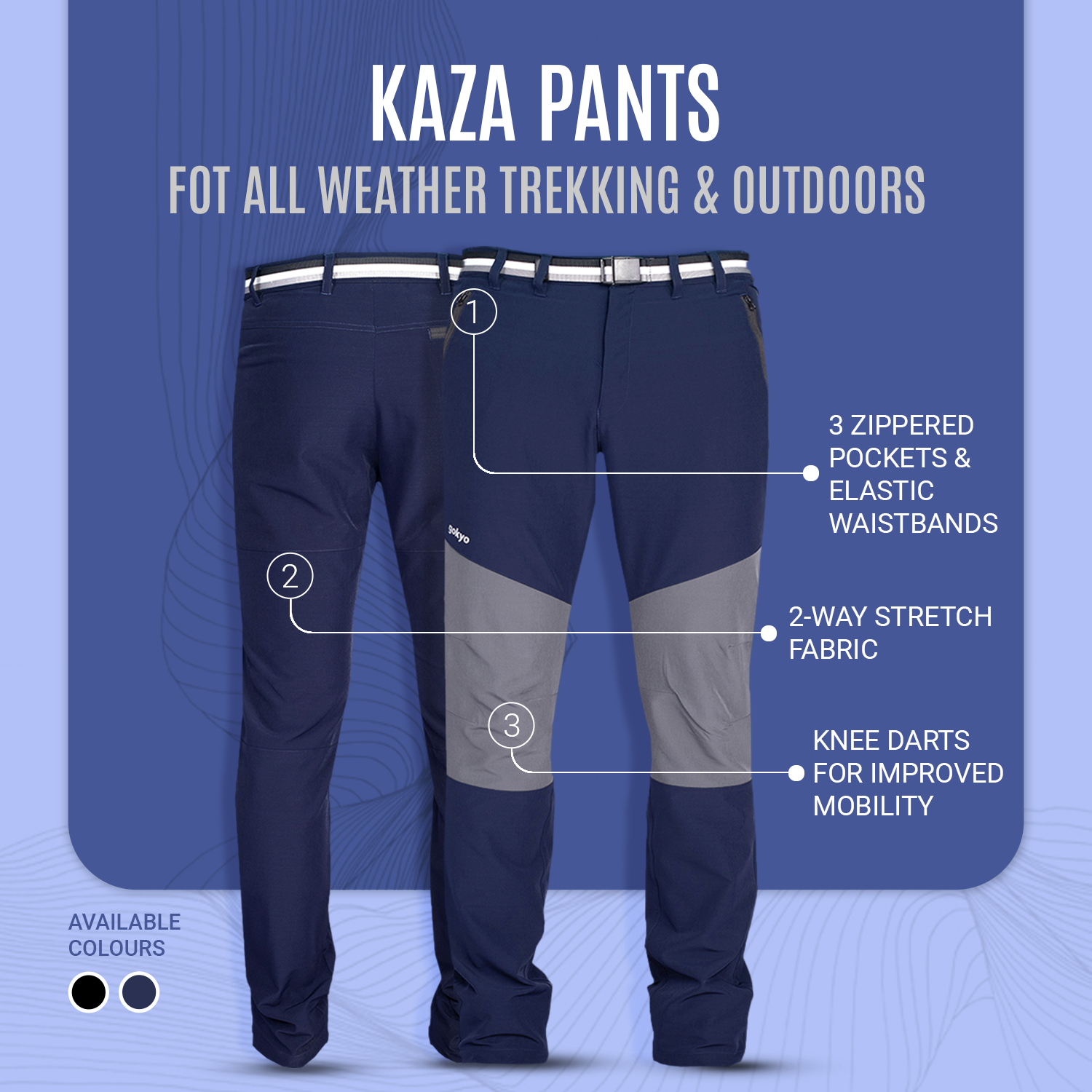 Buy Gokyo Kaza All Weather Trekking Pants | Mens Trekking & Hiking Pants at Gokyo Outdoor Clothing & Gear