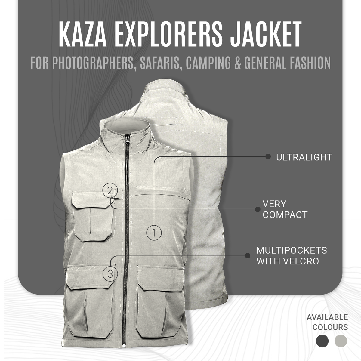 Buy Gokyo Kaza Ultralight Multi-Pocket Explorer Jacket | Jackets at Gokyo Outdoor Clothing & Gear