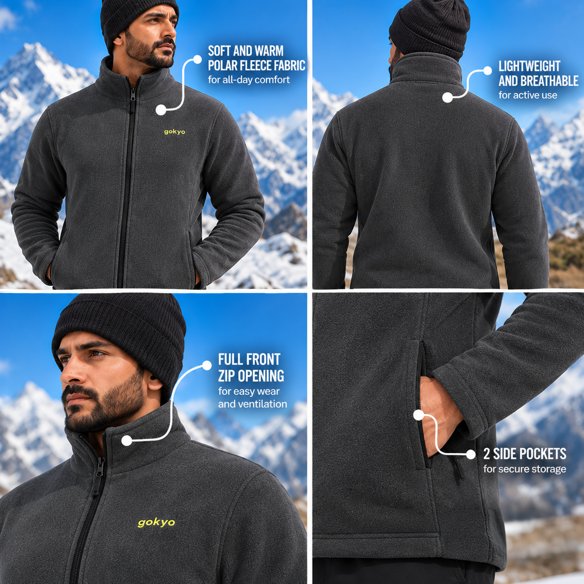 Buy Gokyo Kaza Polar Fleece Jacket - Mens | Jackets at Gokyo Outdoor Clothing & Gear