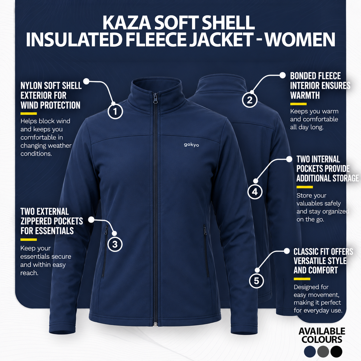 Kaza Soft Shell Insulated Fleece Jacket - Women