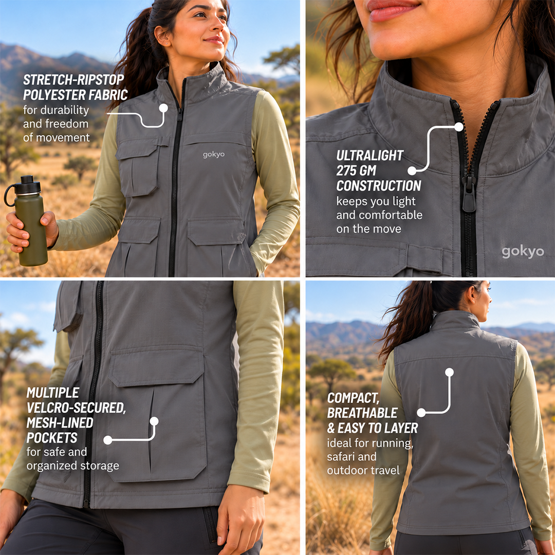 Buy Gokyo Kaza Ultralight Multi-Pocket Explorer Womens Jacket | Jackets at Gokyo Outdoor Clothing & Gear