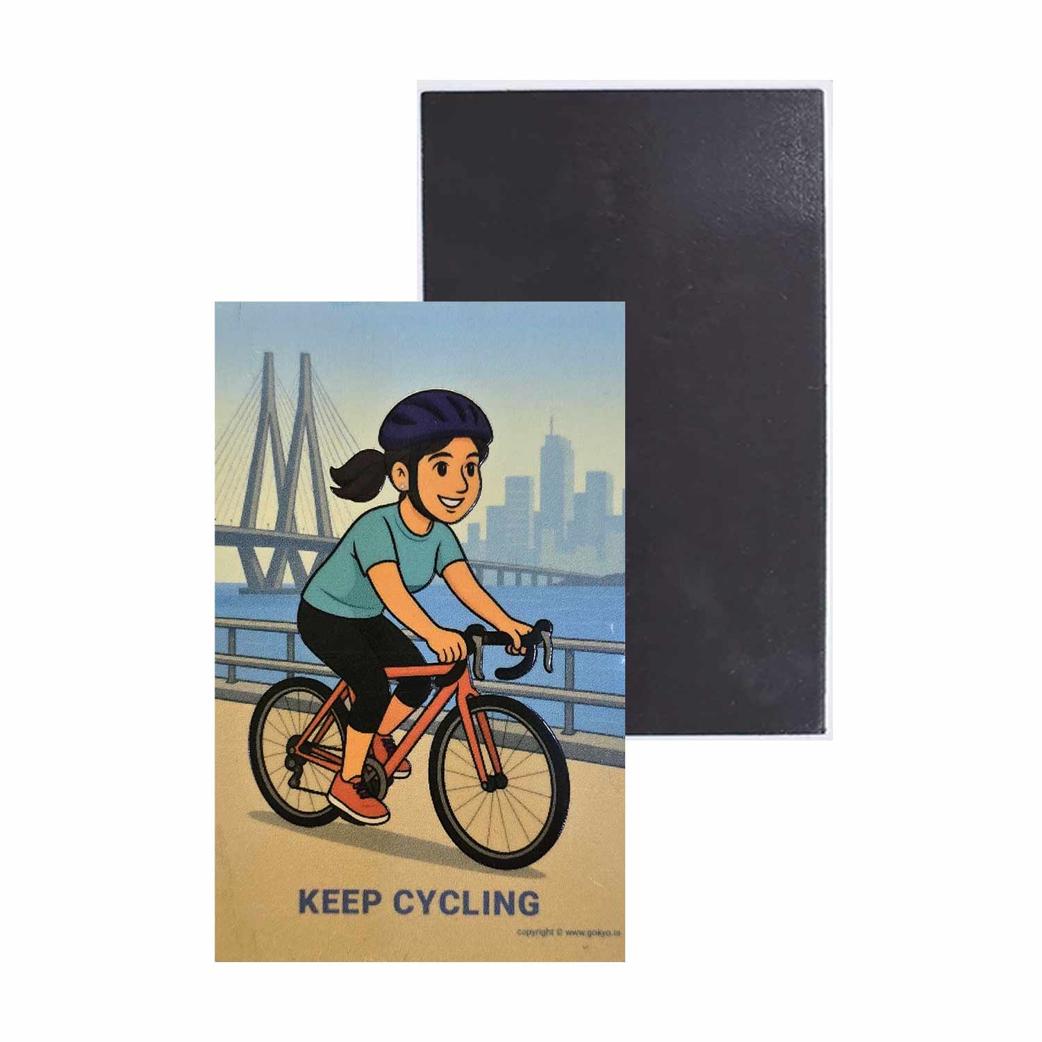 Buy Gokyo Keep Cycling Magnet Female | Souvenirs at Gokyo Outdoor Clothing & Gear
