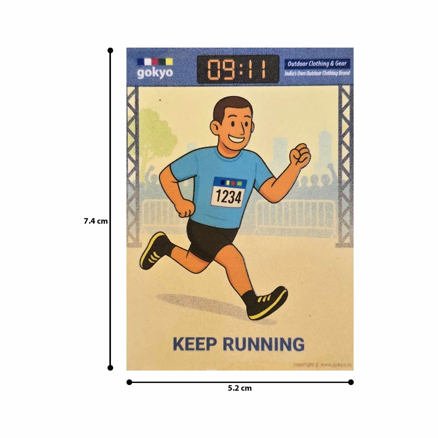 Buy Gokyo Keep Running Magnet Male | Souvenirs at Gokyo Outdoor Clothing & Gear