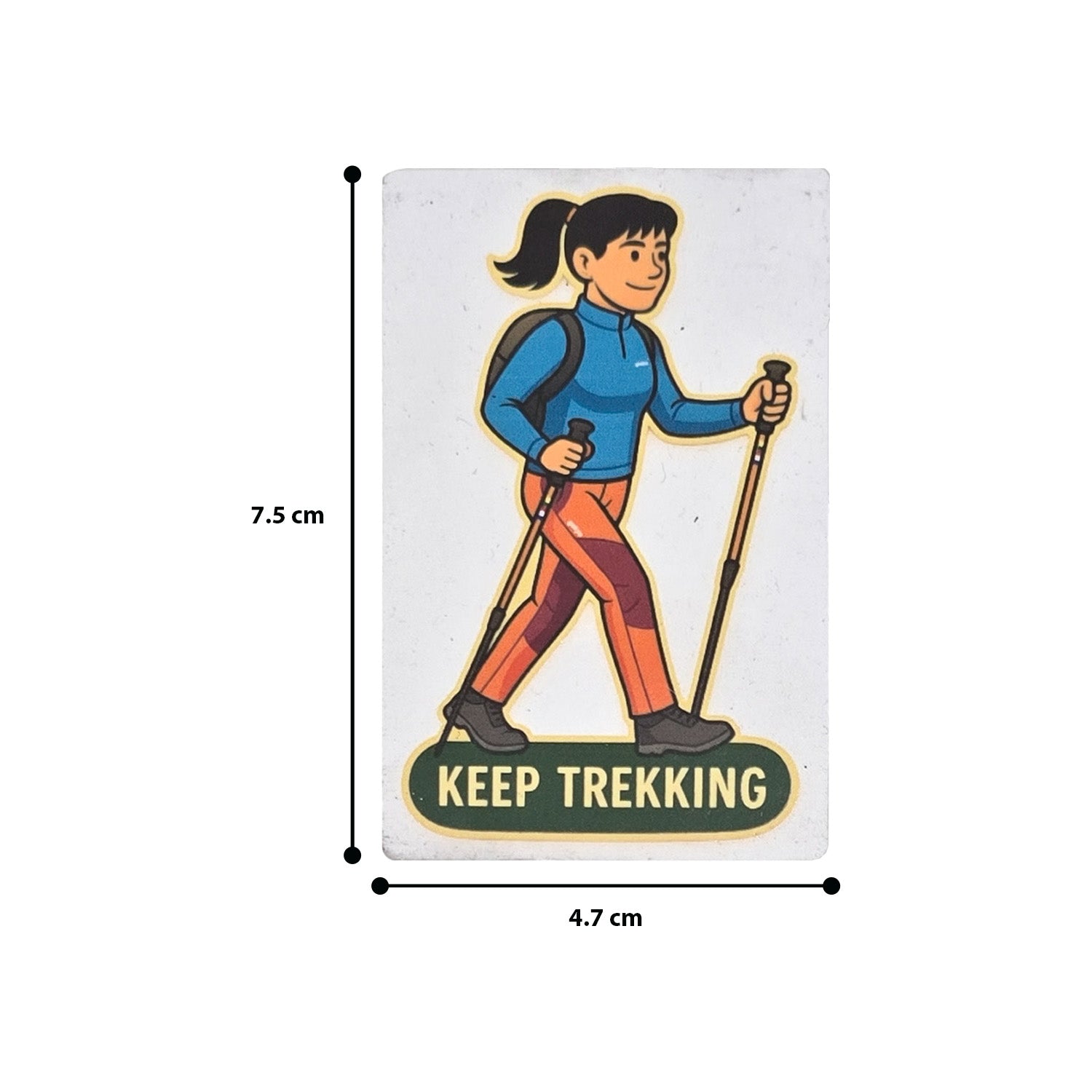 Buy Gokyo Keep Trekking Magnet – Female Trekker | Souvenirs at Gokyo Outdoor Clothing & Gear