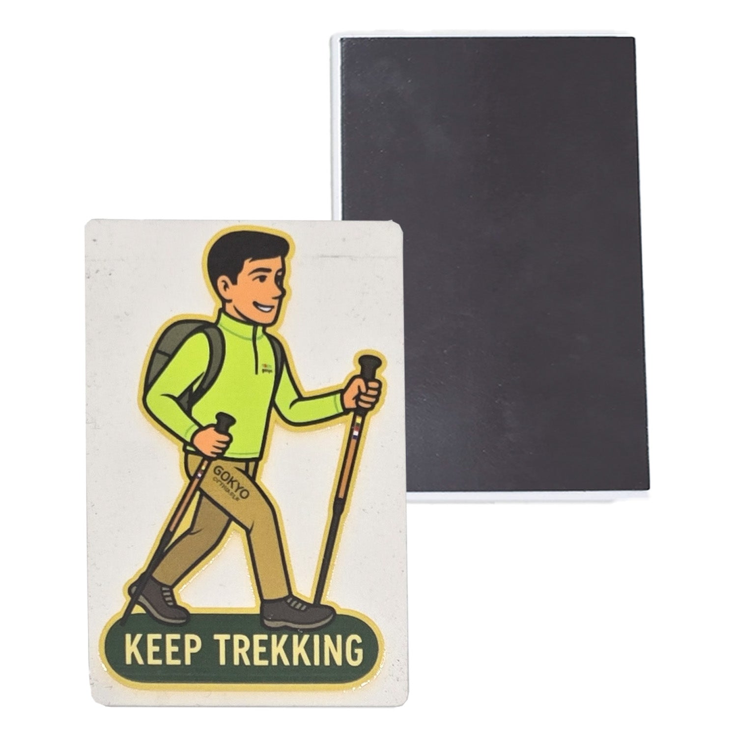 Buy Gokyo Keep Trekking Male - Magnet 5 cm x 7.5 cm | Souvenirs at Gokyo Outdoor Clothing & Gear
