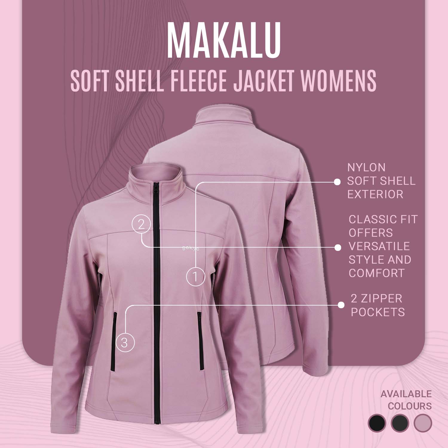 Buy Gokyo Makalu Soft Shell Fleece Jacket Womens | Jackets at Gokyo Outdoor Clothing & Gear