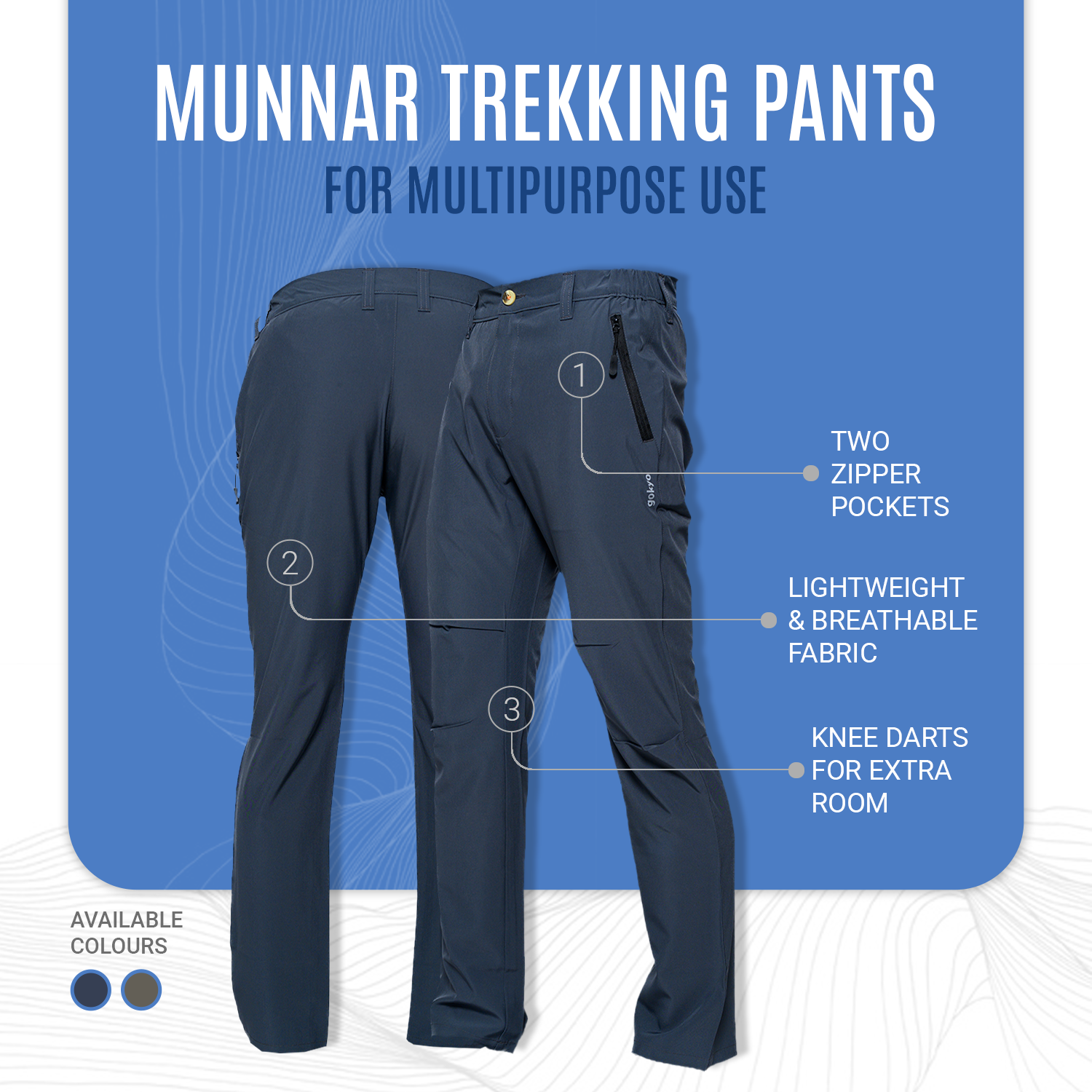 Buy Gokyo Munnar Trekking Pants | Mens Trekking & Hiking Pants at Gokyo Outdoor Clothing & Gear