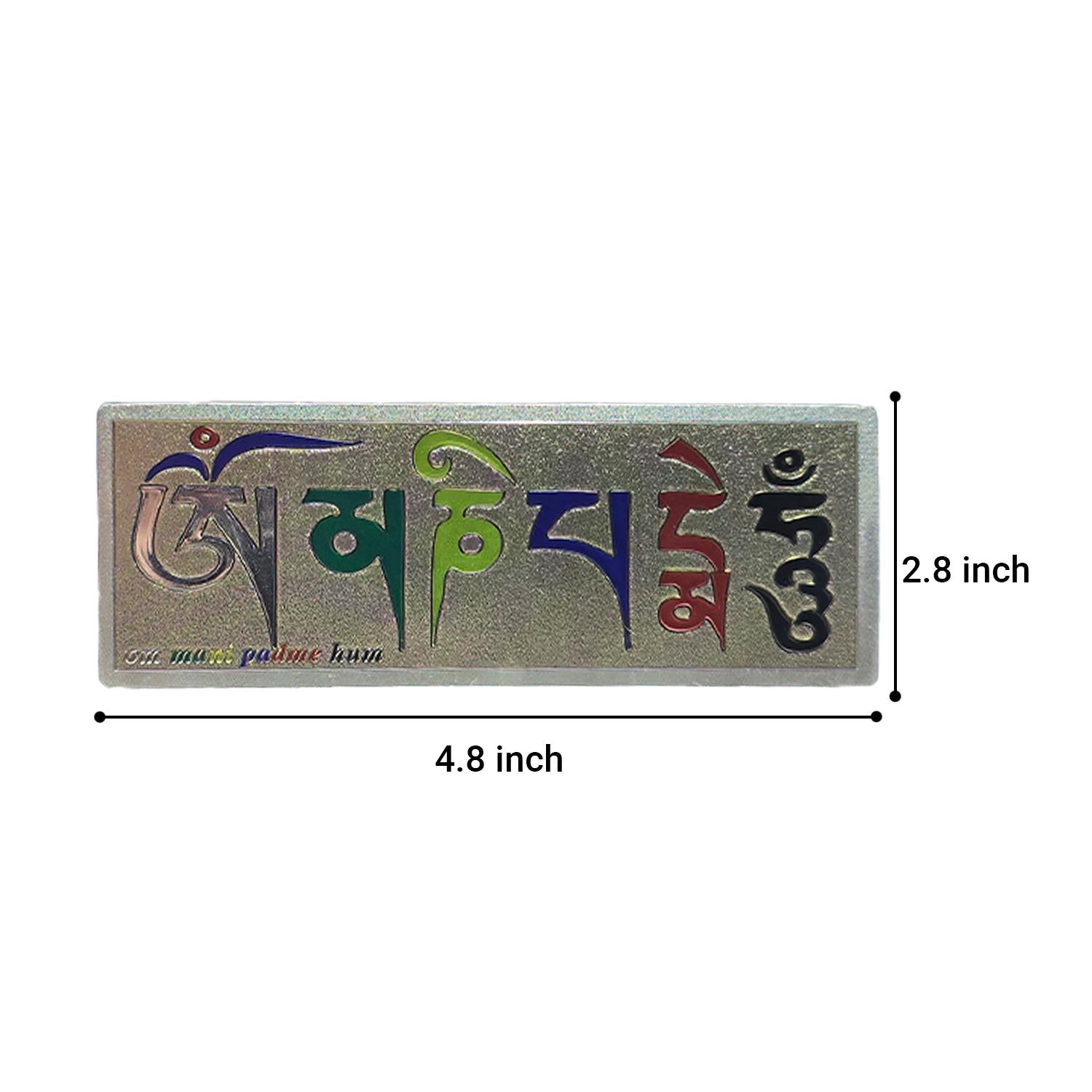 Buy Gokyo Om Mani Padme Hum - Metal Embossed Magnet | Souvenirs at Gokyo Outdoor Clothing & Gear