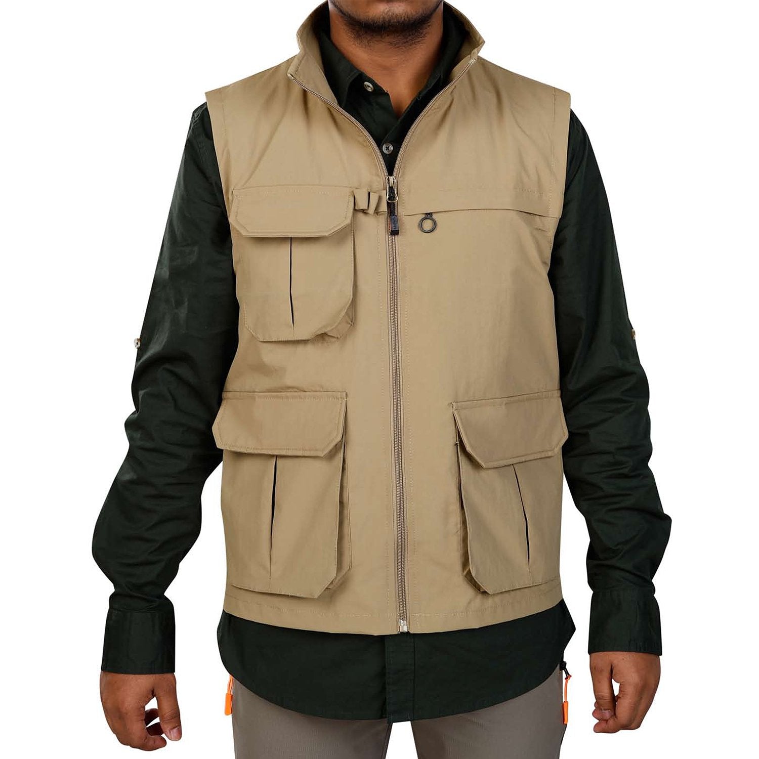 Buy Gokyo Kaza Photographer Vest - Ultralight Dryfit Khaki | Jackets at Gokyo Outdoor Clothing & Gear