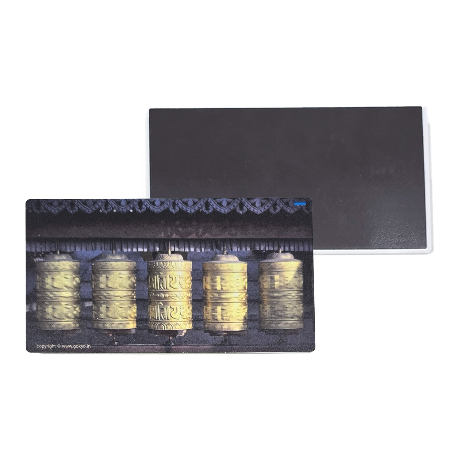 Buy Gokyo Prayer Wheels Magnet – Golden Mantra 12 cm x 6.4 cm | Souvenirs at Gokyo Outdoor Clothing & Gear