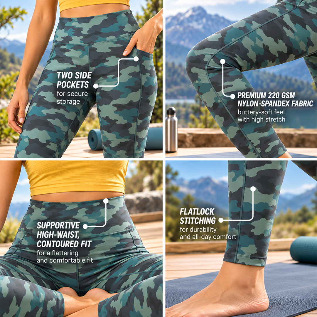 Buy Gokyo Rishikesh Peak-to-Pilates High-Waist Leggings | Leggings at Gokyo Outdoor Clothing & Gear