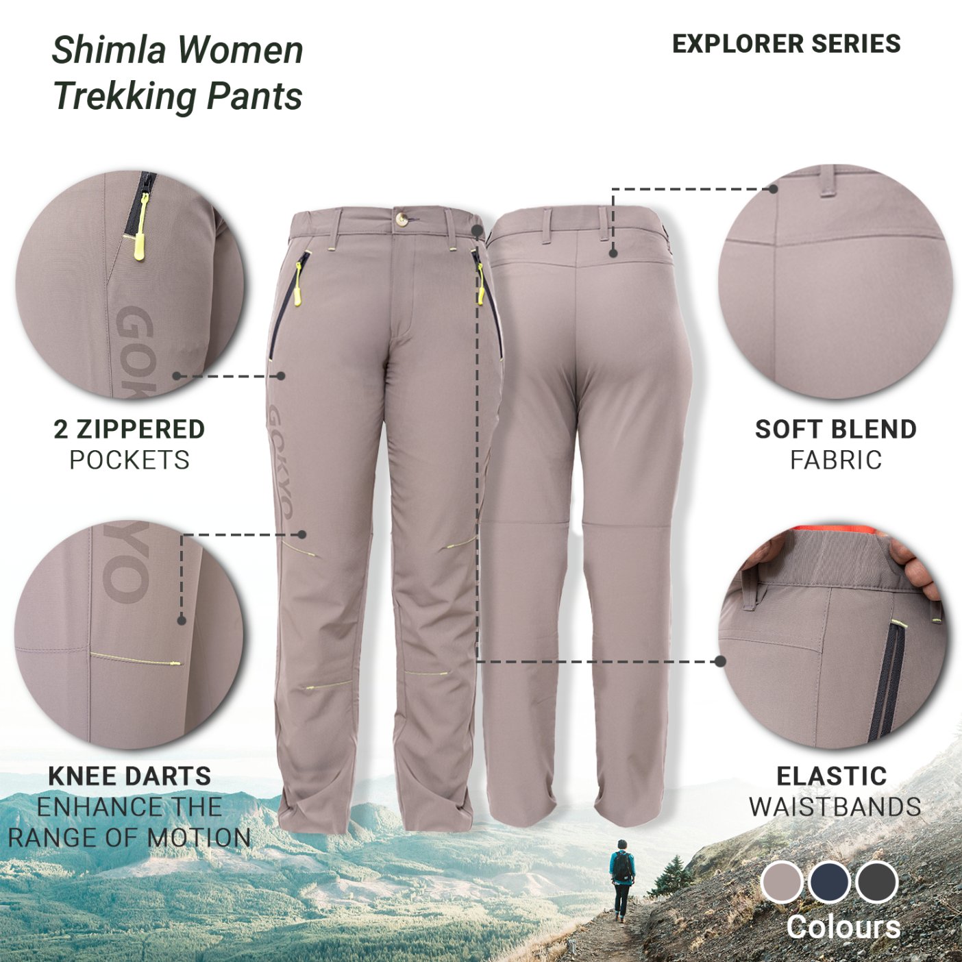 Buy Gokyo Shimla Ultralight Quick-Dry Trekking Pants | Trekking & Hiking Pants at Gokyo Outdoor Clothing & Gear