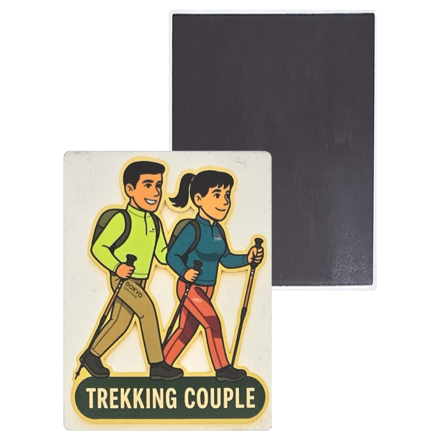 Buy Gokyo Trekking Couple Magnet 6 cm x 7.5 cm | Souvenirs at Gokyo Outdoor Clothing & Gear