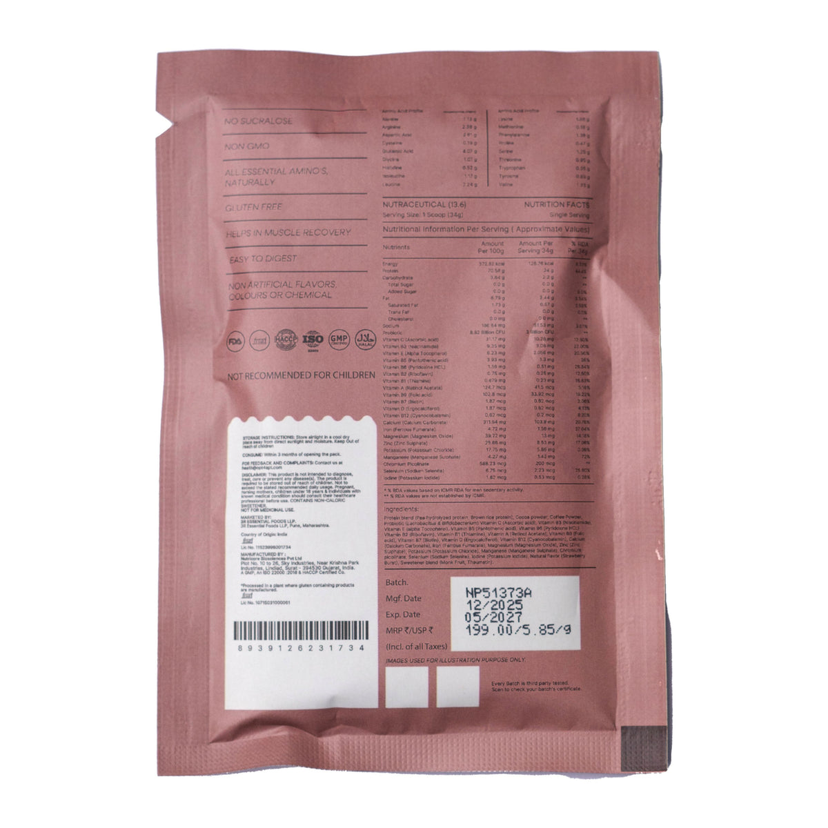 Buy Gokyo Two Kind Plant Protein - Sachet | Food & Supplements at Gokyo Outdoor Clothing & Gear