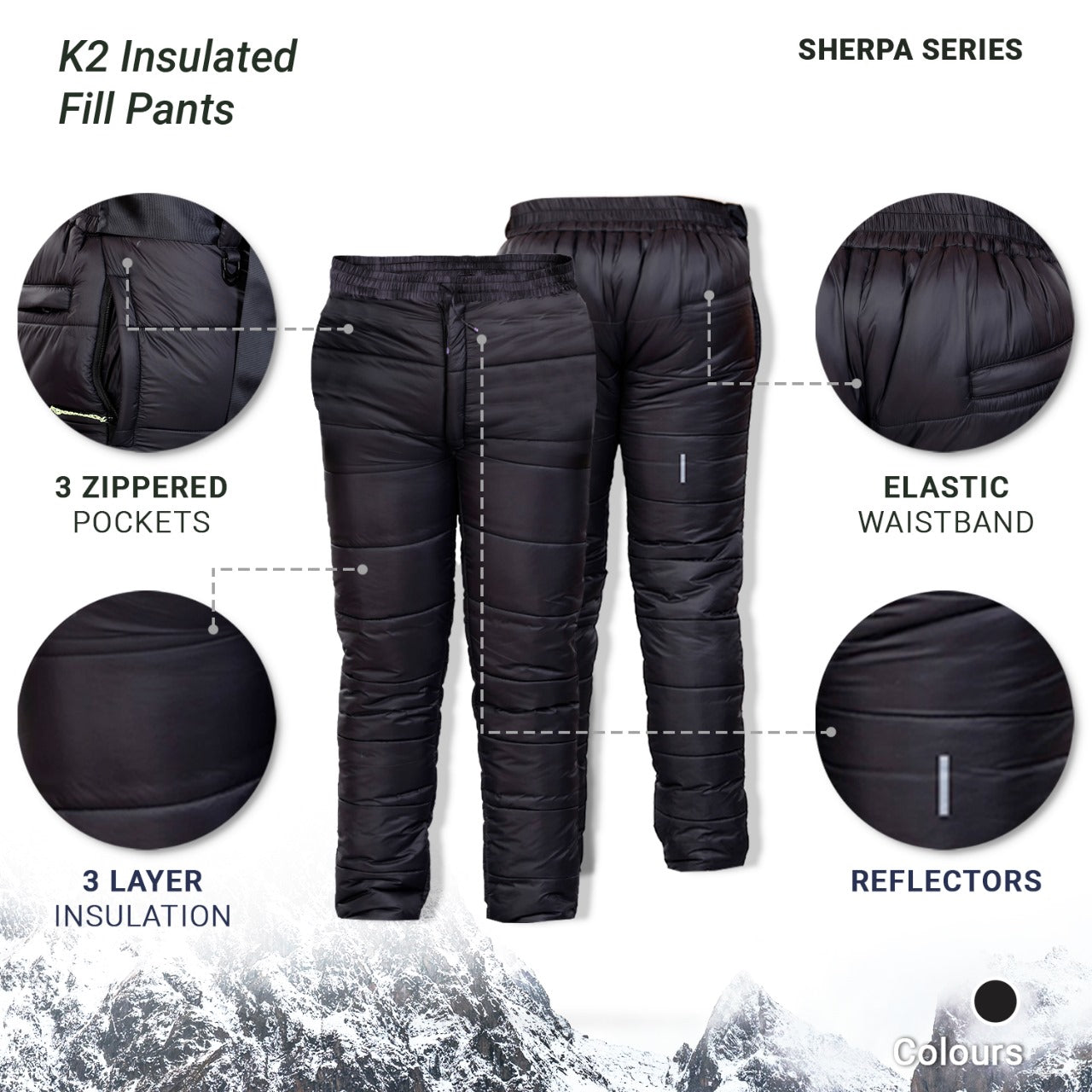 Buy Gokyo K2 Insulated Fill Pants | Mens Trekking & Hiking Pants at Gokyo Outdoor Clothing & Gear