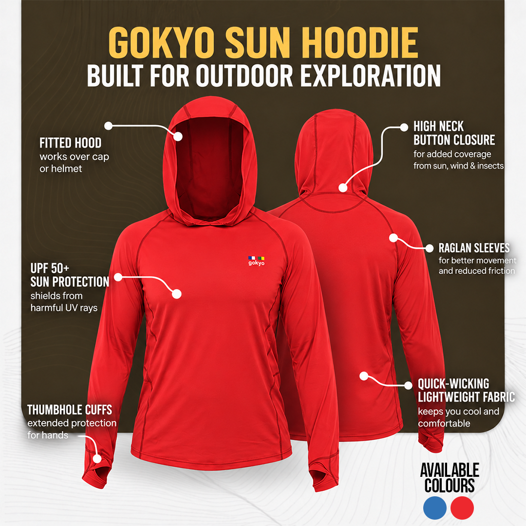 Buy Gokyo Yosemite UPF 50+ Sun Hoodie for Women | Trekking & Hiking T-shirts at Gokyo Outdoor Clothing & Gear