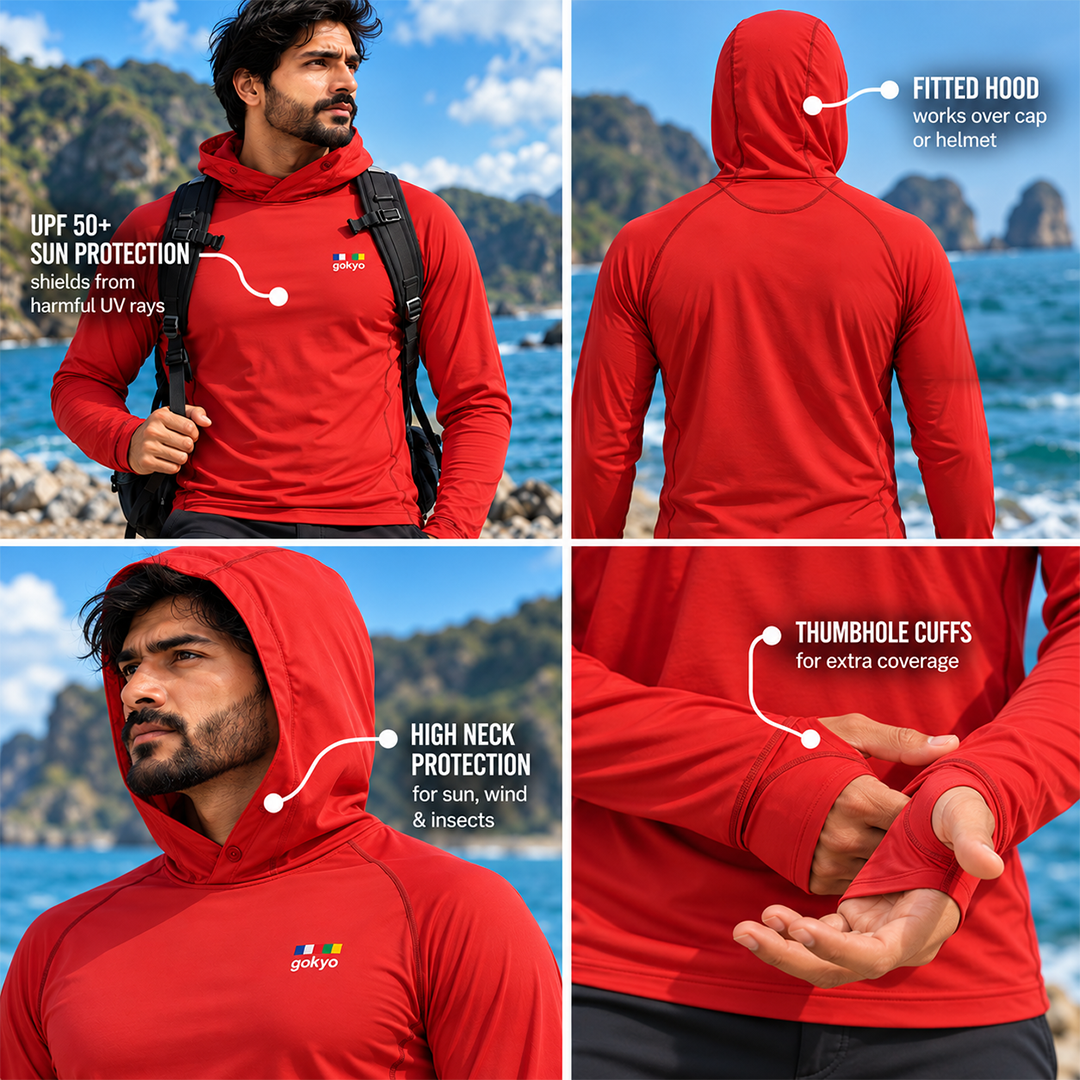 Buy Gokyo Yosemite UPF 50+ Sunshirt Outdoor Hoodie | Trekking & Hiking T-shirts at Gokyo Outdoor Clothing & Gear