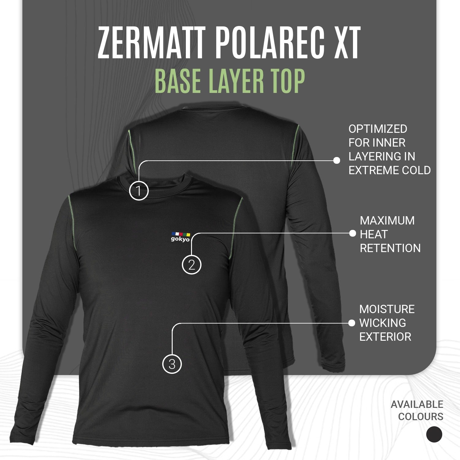 Buy Gokyo Zermatt Polarec XT Base Layer Top | Base Layer Thermals at Gokyo Outdoor Clothing & Gear