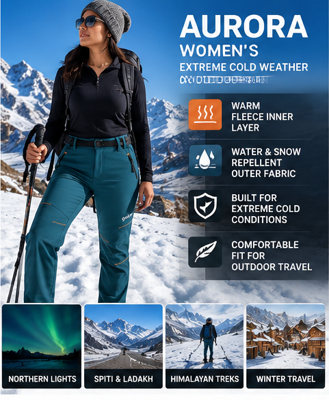 Buy Gokyo Aurora Women's Outdoor Pants For Extreme Cold Weather | Trekking & Hiking Pants at Gokyo Outdoor Clothing & Gear