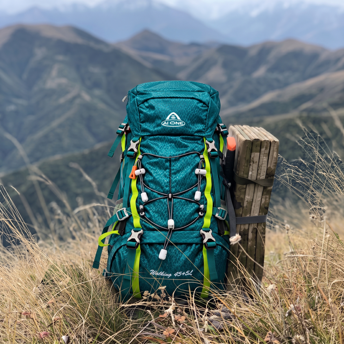 Ai One Walking 45+5L trekking backpack outdoor lifestyle view