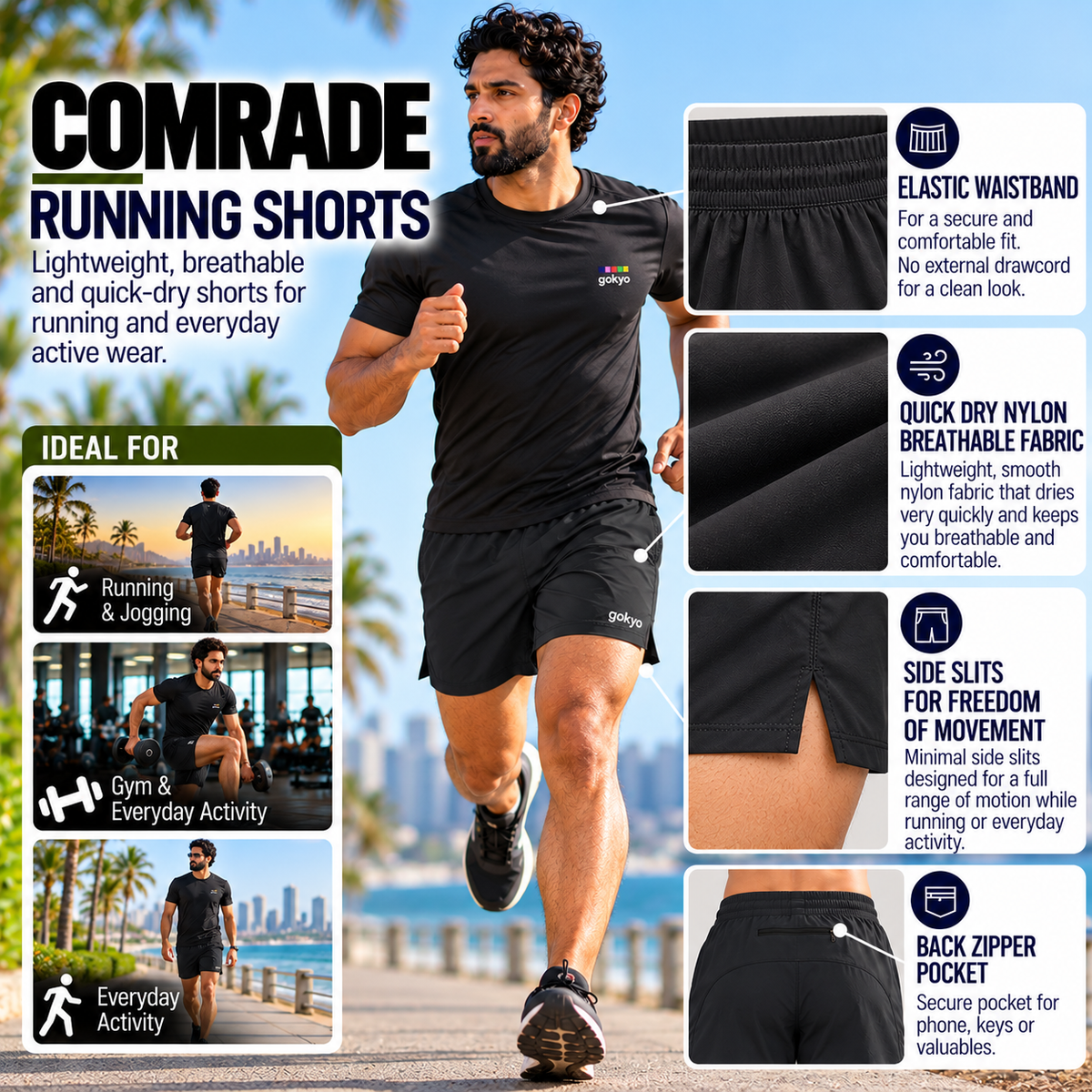 Buy Gokyo Comrade Terra-Cool Running Shorts | Running Shorts at Gokyo Outdoor Clothing & Gear