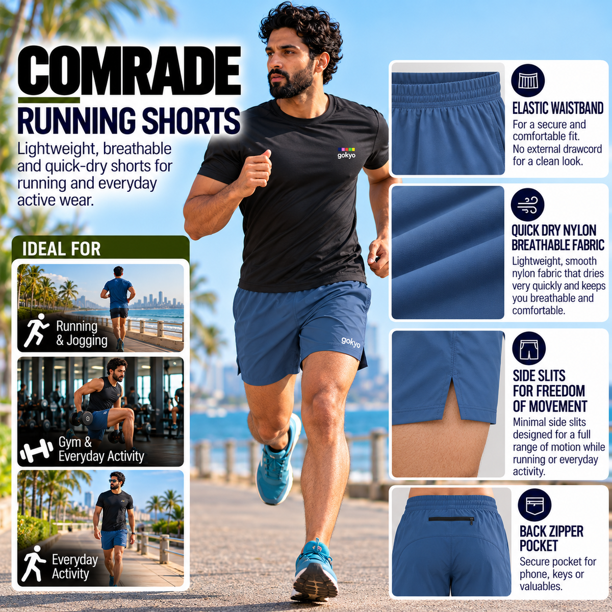 Buy Gokyo Comrade Terra-Cool Running Shorts | Running Shorts at Gokyo Outdoor Clothing & Gear