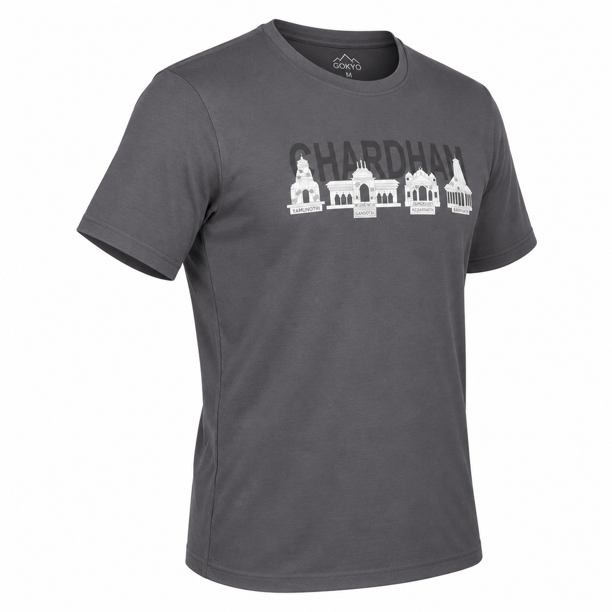 Buy Gokyo GOKYO Originals Char Dham Premium Cotton T-Shirt | Trekking & Hiking T-shirts at Gokyo Outdoor Clothing & Gear