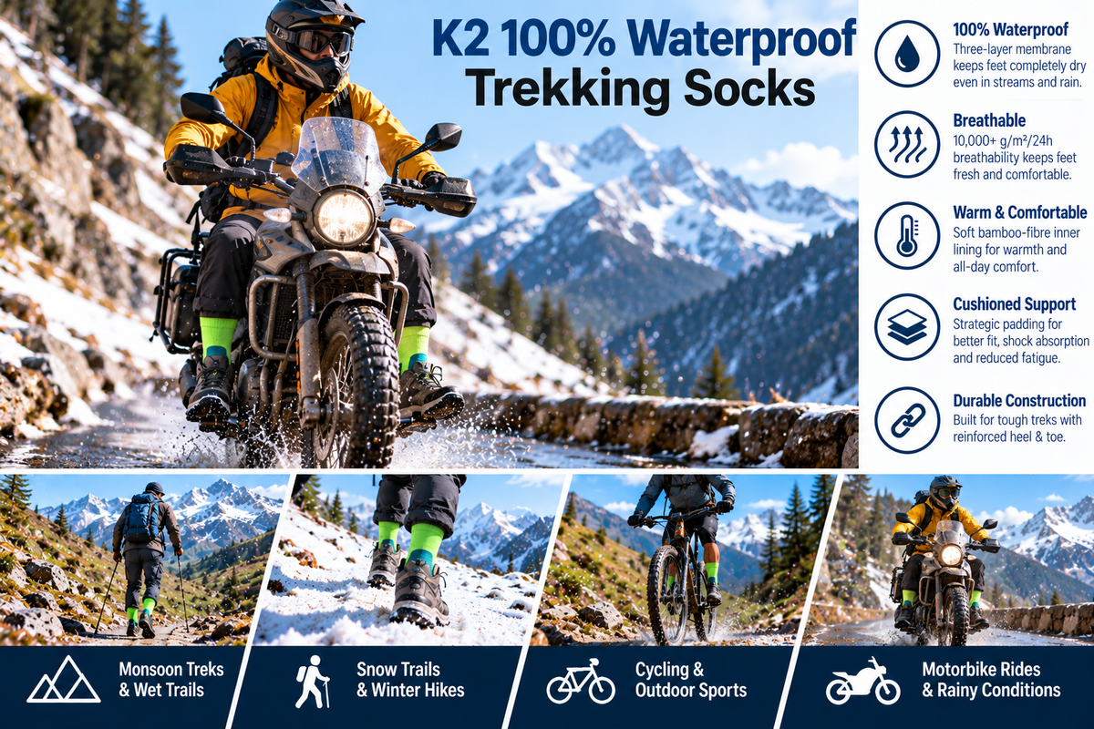 Buy Gokyo K2 100% Waterproof Breathable Trekking Socks | Trekking Socks at Gokyo Outdoor Clothing & Gear