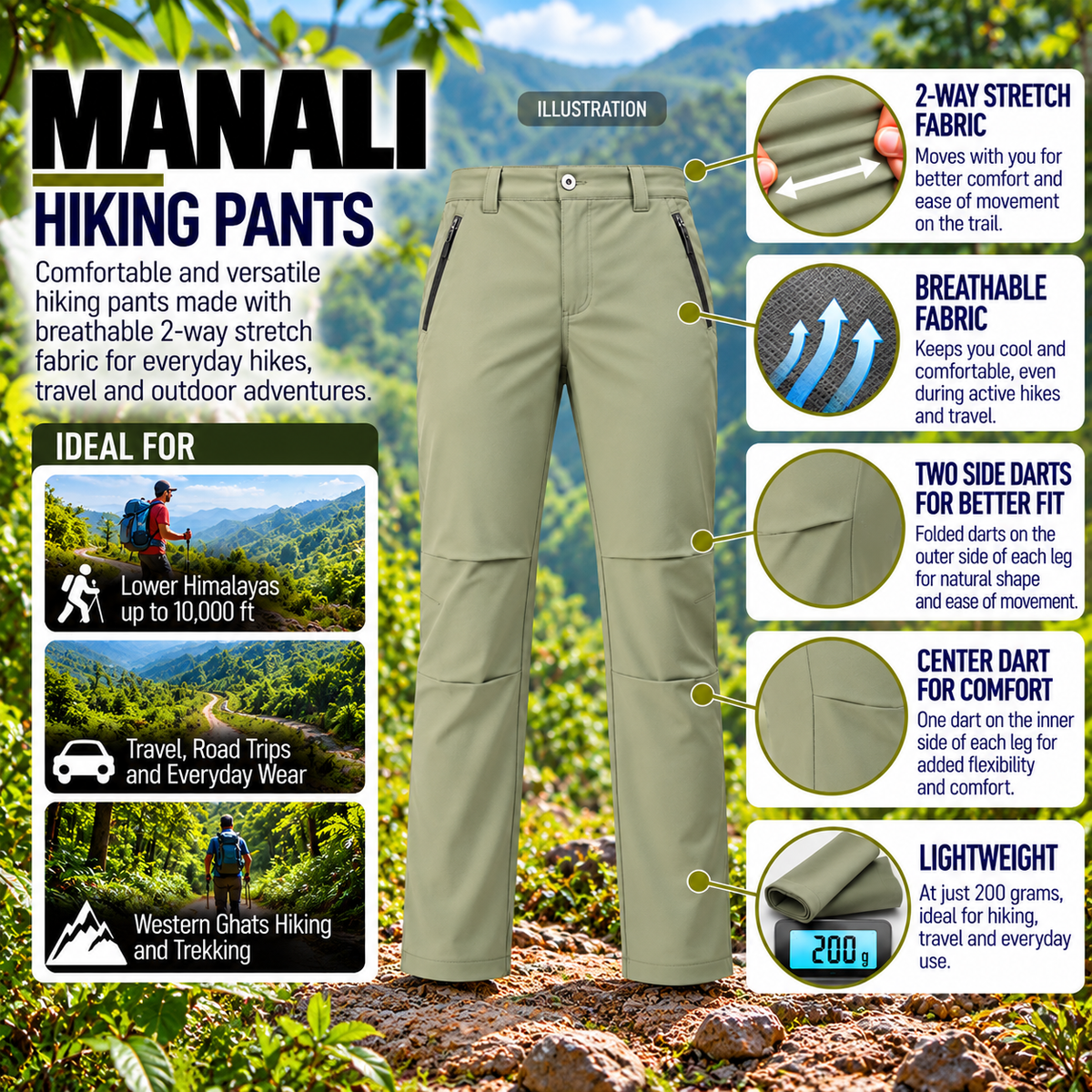 Buy Gokyo Manali Women’s Lightweight Quick-Dry Trekking Pants | Trekking & Hiking Pants at Gokyo Outdoor Clothing & Gear